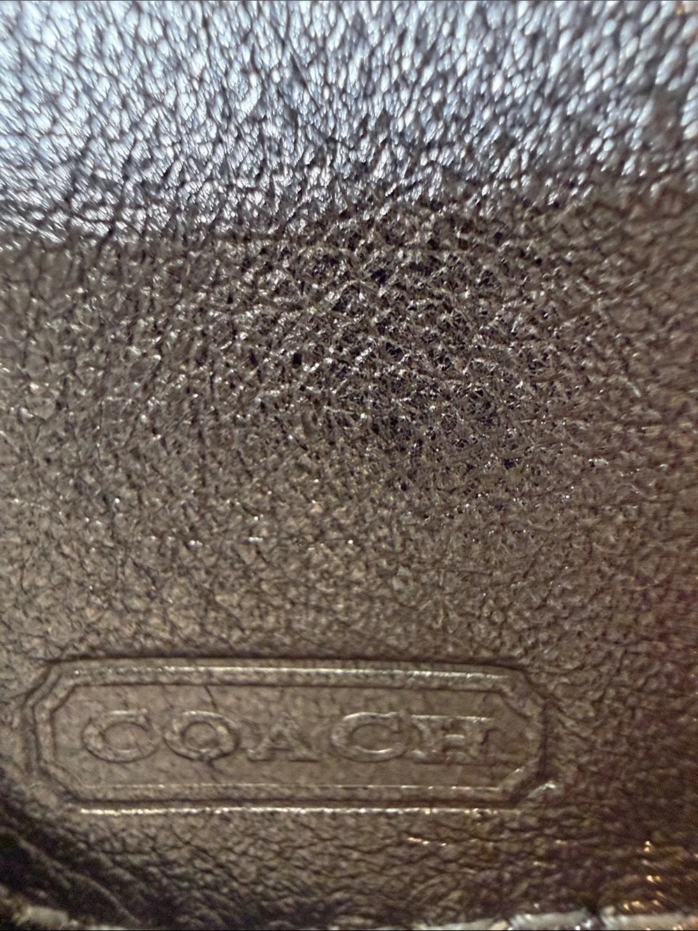 Coach Julia Op Art Pewter Metallic Zip-Around Wallet